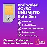 Sims4Home Three UK Unlimited 4G 5G Data SIM Card 1 Month No Contract view 2