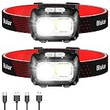 Blukar Head Torch Rechargeable 2 Pack 2000L 8 Modes IPX5 Sensor Light view 1