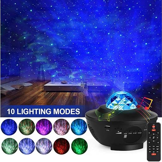 Star Projector Night Light Ocean Wave LED Starry Night Light Projector
