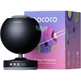 POCOCO Galaxy Star Projector, Rechargeable, with 5K Discs, 2 Megapixel Lens | 6 Hour Battery Life, 1W Soft Light, Timer, 2 Replacement Optical Film Discs, Gift to Relax, Study, Meditate and Stress Relief
