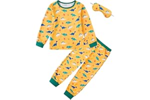 CARETOO Toddler Baby Boy Pajamas Set Kids Sleepwear 2 Pcs Pjs Long Sleeve Top and Pants for 2-7 Years