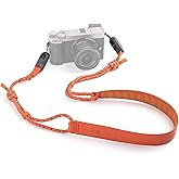 PGYTECH Camera Shoulder Strap Air for Mirrorless Quick Release Camera Strap Leather-like Surface with Braided Ropes Adjustable Neck Strap Light for Sony ZV-E10 for Canon G7 X, Vibrant Orange