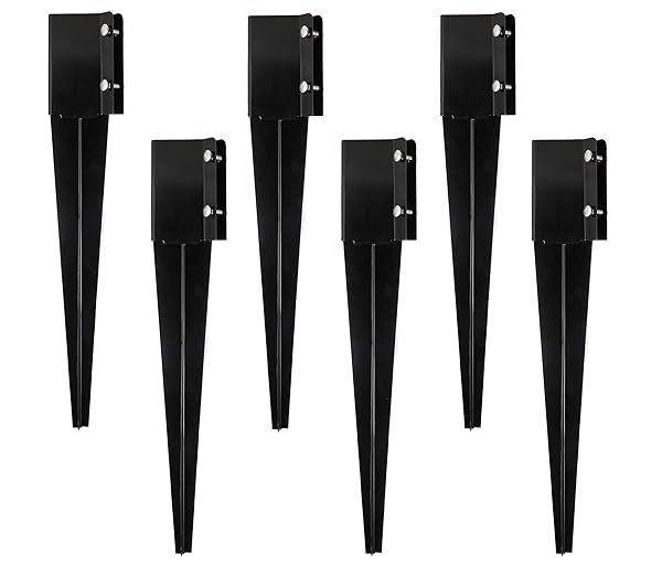 SEKCEN 6 PCS FENCE POST ANCHOR GROUND SPIKE...
