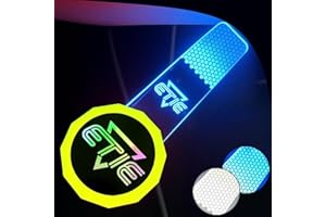 GENERIC Magnetic LED Tinting Light with Strong Dual-Color Illumination for Automotive Window Tint Film Cutting & Auto Detailing, Interchangeable Scratch-Free Base, USB Rechargeable (New Yellow)