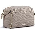 BAGSMART Travel Makeup Bag, Cosmetic Bag Make Up Organizer Case,Large Wide-open Pouch for Women Purse for Toiletries Accessories Brushes
