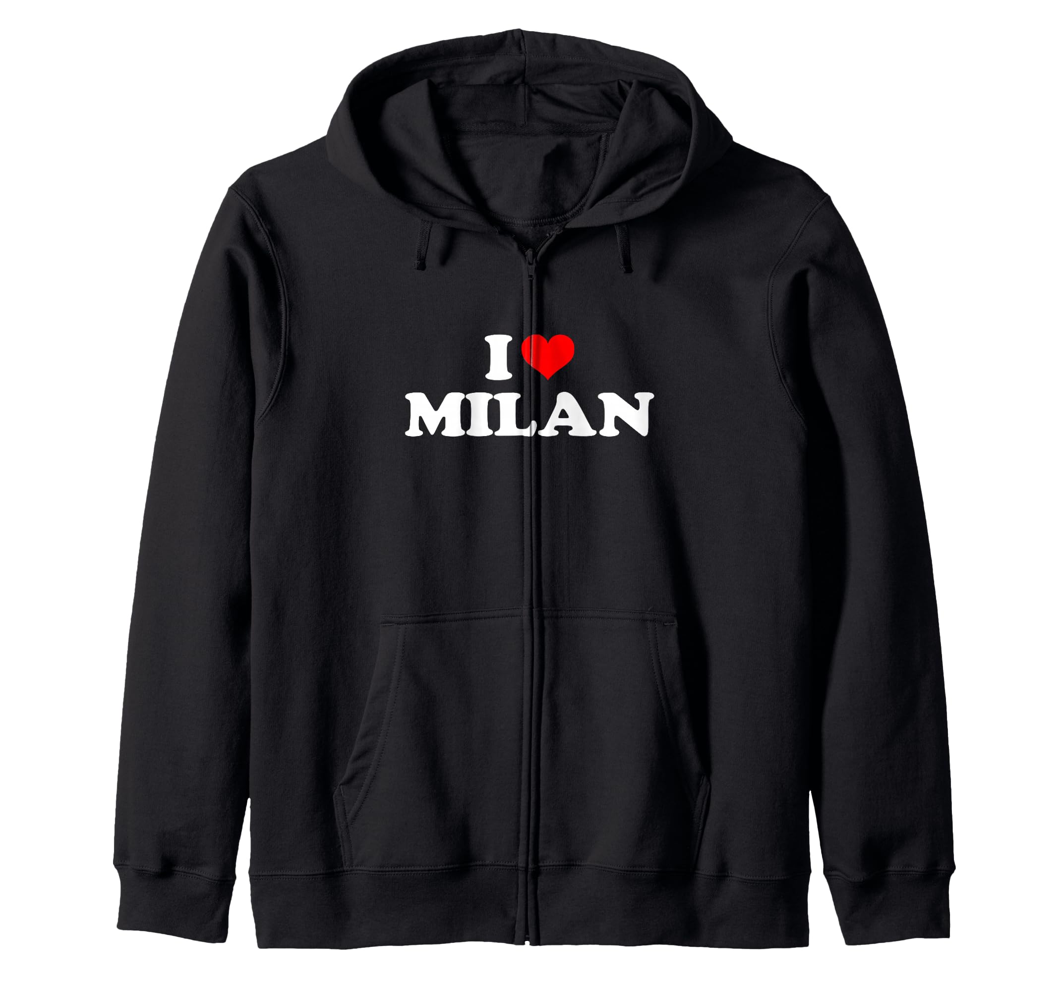 Milan - I Heart Milan - I Love Milan Zip Hoodie