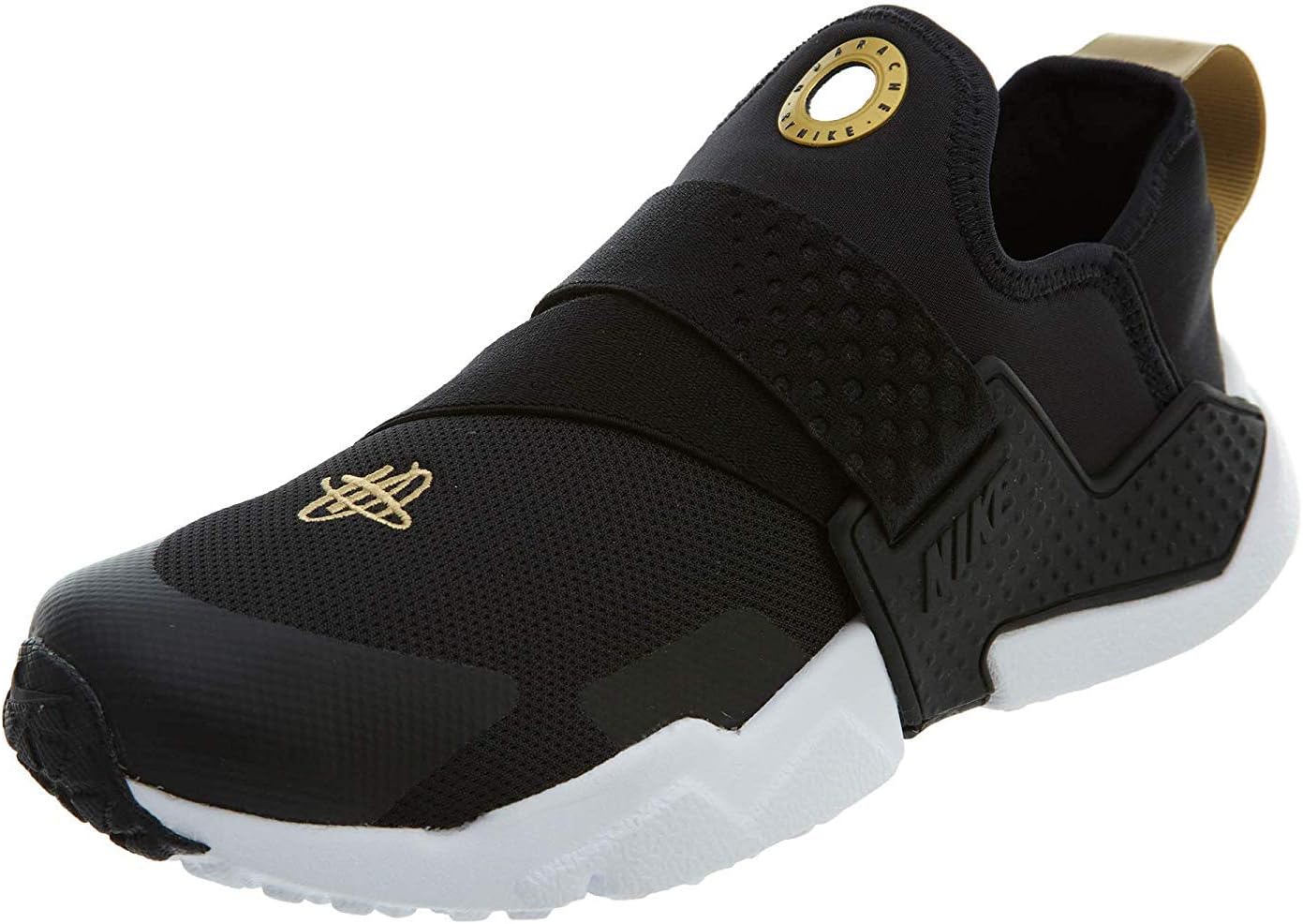 nike huarache negro con dorado