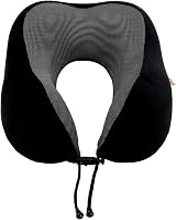 Makimoo Memory Foam Travel Pillow Neck Support 360 Comfort Black view 2