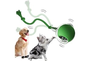 mtlsttbd 2025 New Interactive Rolling Dog Ball, Self Rolling Dog Ball Interactive Cat Toys Automatic Cat Toy Self Moving Dog Toys,Interactive Dog Smart Ball Toy, Interactive Cat Ball Toy(Green)