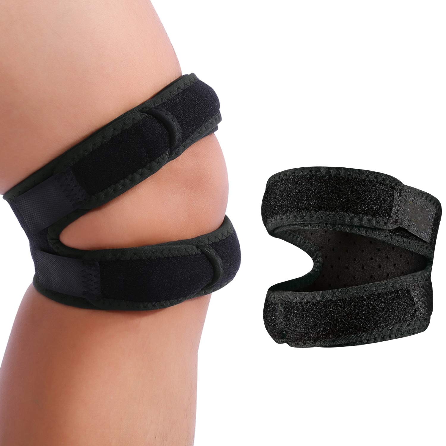 Patella Knee Strap Knee Pain Relief Tendon and Knee Support Adjustable Sports Patella Knee Support Protector Brace Strap Band Bandage