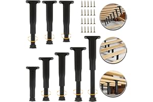 YAYODS 8 Pack Bed Support Legs 8.2-14.7 Inch Height Adjustable Bed Frame Support Legs, Heavy Duty Bed Frame Legs Replacement Center Support for King Queen Bed Slats