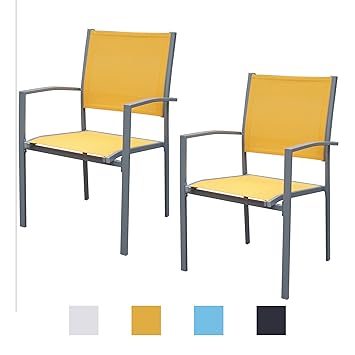 Gartenstuhl Metall Orange