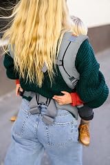 Beco Toddler Carrier 100% Cotton Extra Wide Seat Front-Carry Backpack Grey view 6