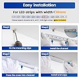 Muzata V Shape LED Channel 1M 10Pack Milky White Cover Corner Lighting view 5
