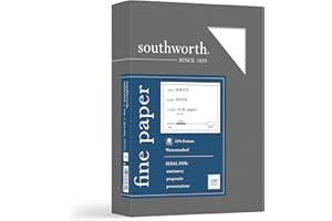 Southworth® 25% Cotton Business Paper, 8 1/2" x 11", 24 Lb, White, Box Of 500