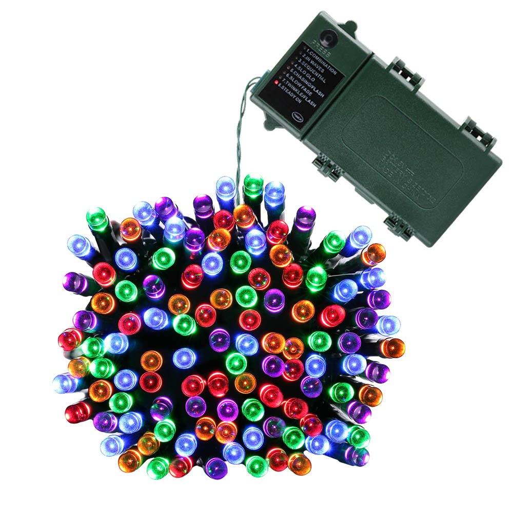 Joomer 200 LED String Battery Christmas Lights (MultiColor), 200led
