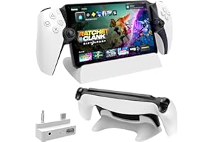 CDOUTSUN Stand for Ps5 Portal,Charging Stand for PlayStation Portal,Handheld Stand Holder for PlayStation Portal,Charging Dock,Charging Adapter,White