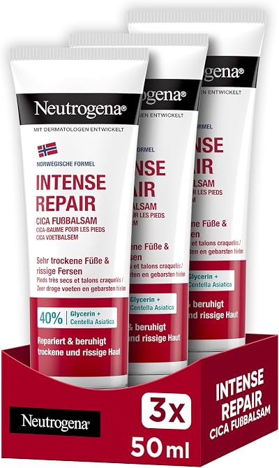 Neutrogena Norwegian Formula Intense Repair CICA Foot Balm 3 x 50 ml