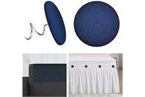 MIOULE 12 Pcs Upholstery Tacks Headliner Pins Fabric Covered Button Twist Pins for Sofa，Armchair Caddies, Armrest Covers,Bed Skirts, Slipcovers, Headliners Furniture（Dark Blue）