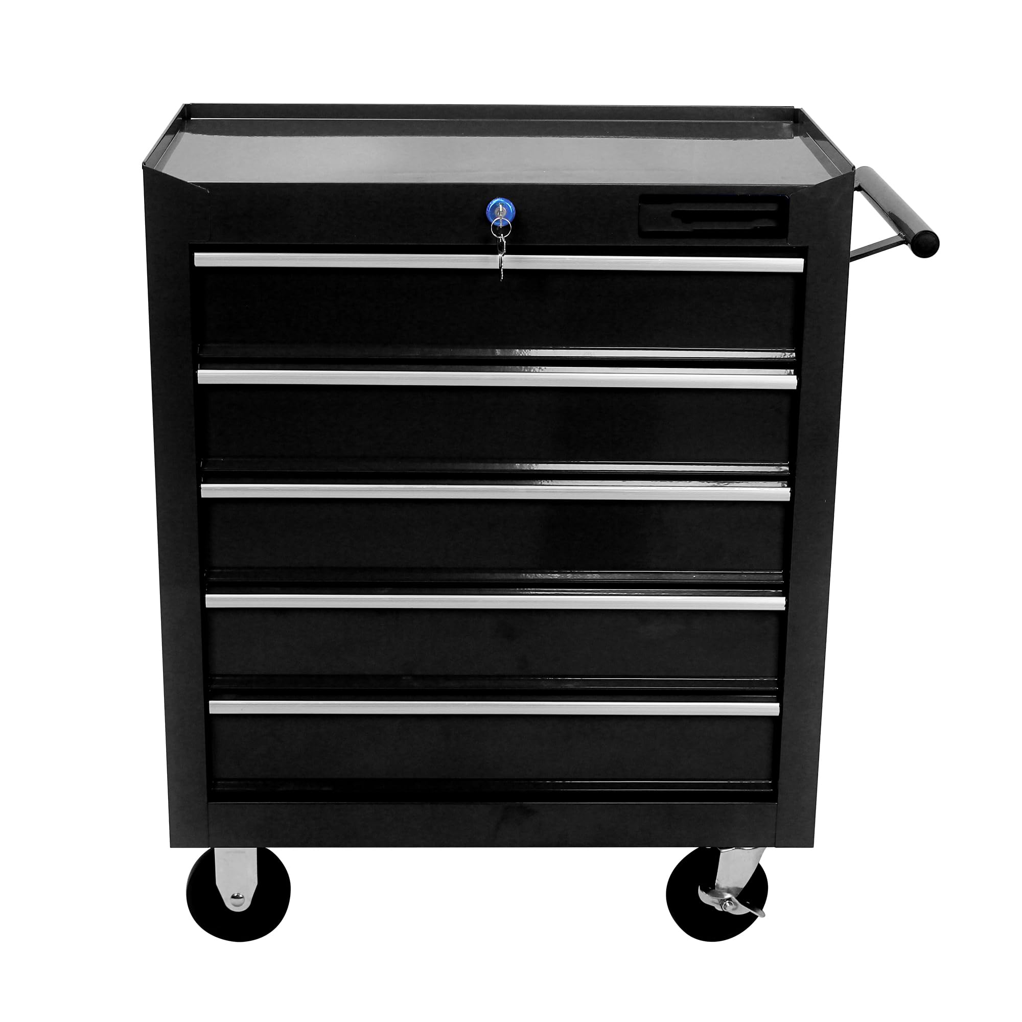 Photo 1 of Rolling Tool Chest, 5-Drawer Rolling Tool Box With Interlock System And Wheels For Garage, Warehouse, Workshop, Repair Shop (Black)