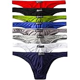 YUFEIDA Men's Modal Comfortable G-string Thongs Sexy Low Rise Bikini Briefs Underwear