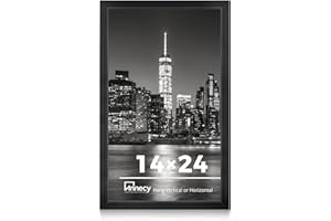 Annecy 14x24 Picture Frame Black（1 Pack）, 14 x 24 Picture Frame for Wall Decoration, Classic Black Minimalist Style Suitable for Decorating Houses, Offices, Hotels