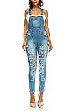 TwiinSisters Women's Distressed Stretch Twill