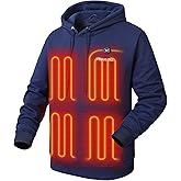 Venustas Unisex Pullover Heated Hoodie with Battery Included, Heated Sweatshirt for Men and Women