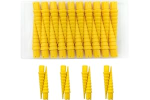 Haespot Yellow 20PCS Stripped Screw Hole Repair Anchor, Door Hinge Screw Hole Filler, Multi Use Wall Anchors, Fits Wood Screws Sizes #2 to #16