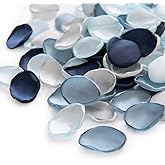 Ling's moment Rose Petals, Silk Flower Petals for Wedding/Aisle/Flower Girl Baskets/Table Centerpiece Décor,etc.Dusty Blue Navy 200pcs