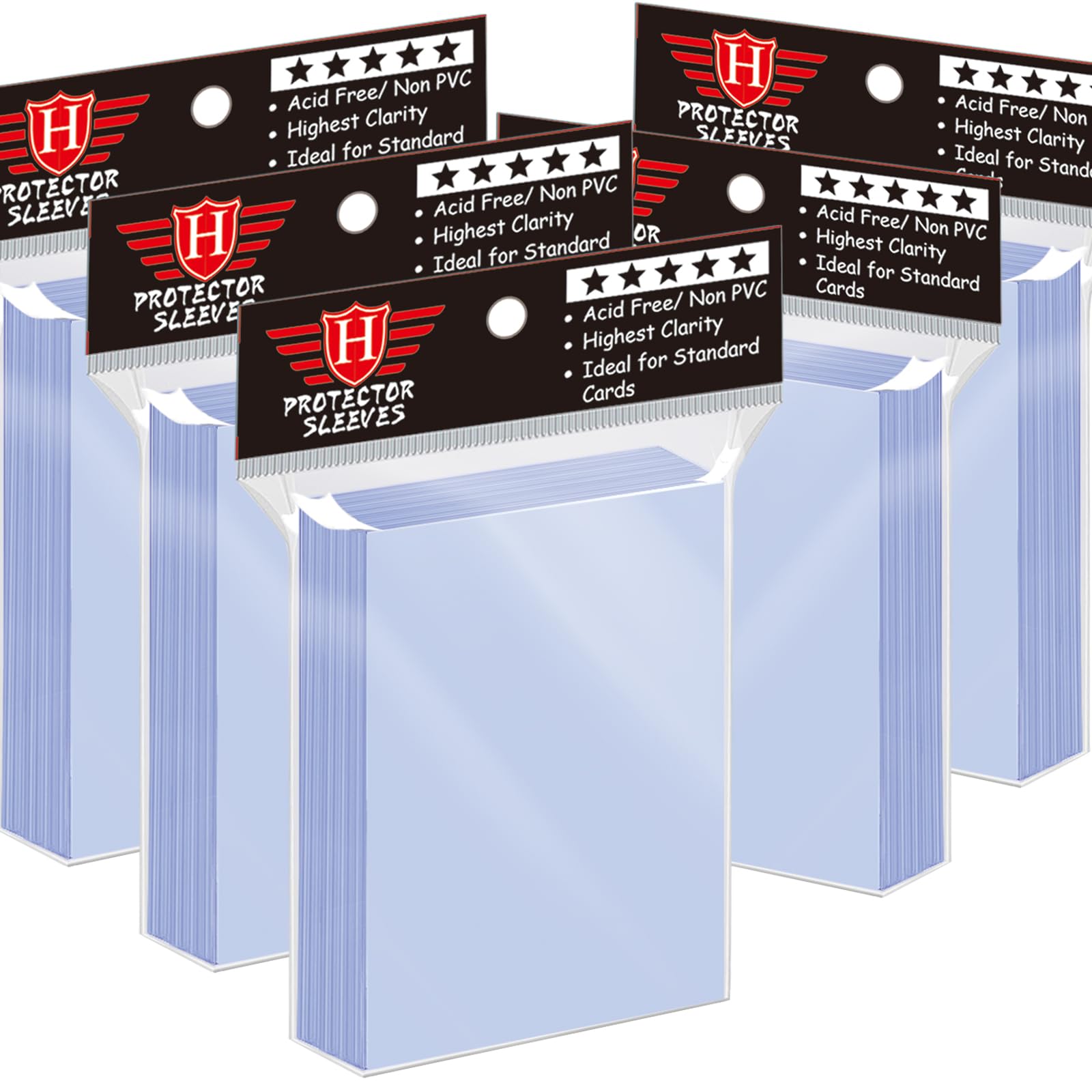 500 PCS Clear Penny Card Sleeves, Trading Card Sleeves Soft Plastic Protectors Fit for Baseball Cards, MTG, TCG, Standard Sports Cards