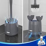 MR.SIGA Toilet Bowl Brush and Holder Premium Solid Handle Gray 1 Pack view 4