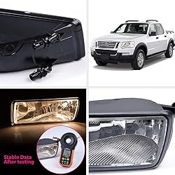 Clear Rectangular Lens Fog Driving Lights Lamps