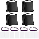 Neewer 4-Pack Photography Sandbag Sand Bags Saddlebag Design 4 Weight Bags for Photo Video Studio Stand Backyard Outdoor…