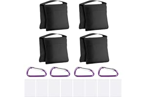 Neewer 4-Pack Photography Sandbag Sand Bags Saddlebag Design 4 Weight Bags for Photo Video Studio Stand Backyard Outdoor Pati
