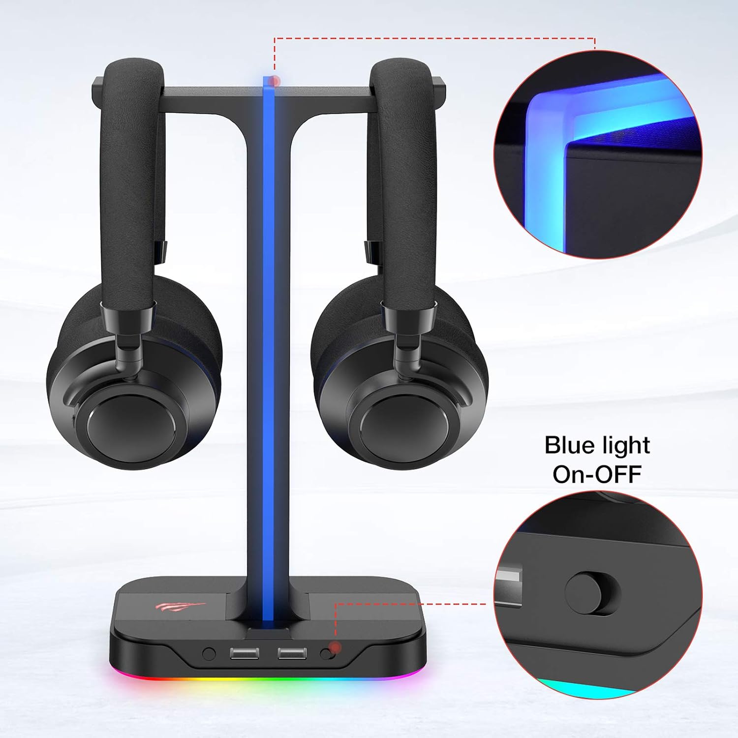 Porta Cuffie RGB havit Supporto per Doppio Cuffie Gamings con 2 caricatori  USB per PC/Netbook/Gamer Supporto per Cuffie da Gioco con 7 modalità di  Illuminazione Accessori per audio e video urban-earth.co.uk