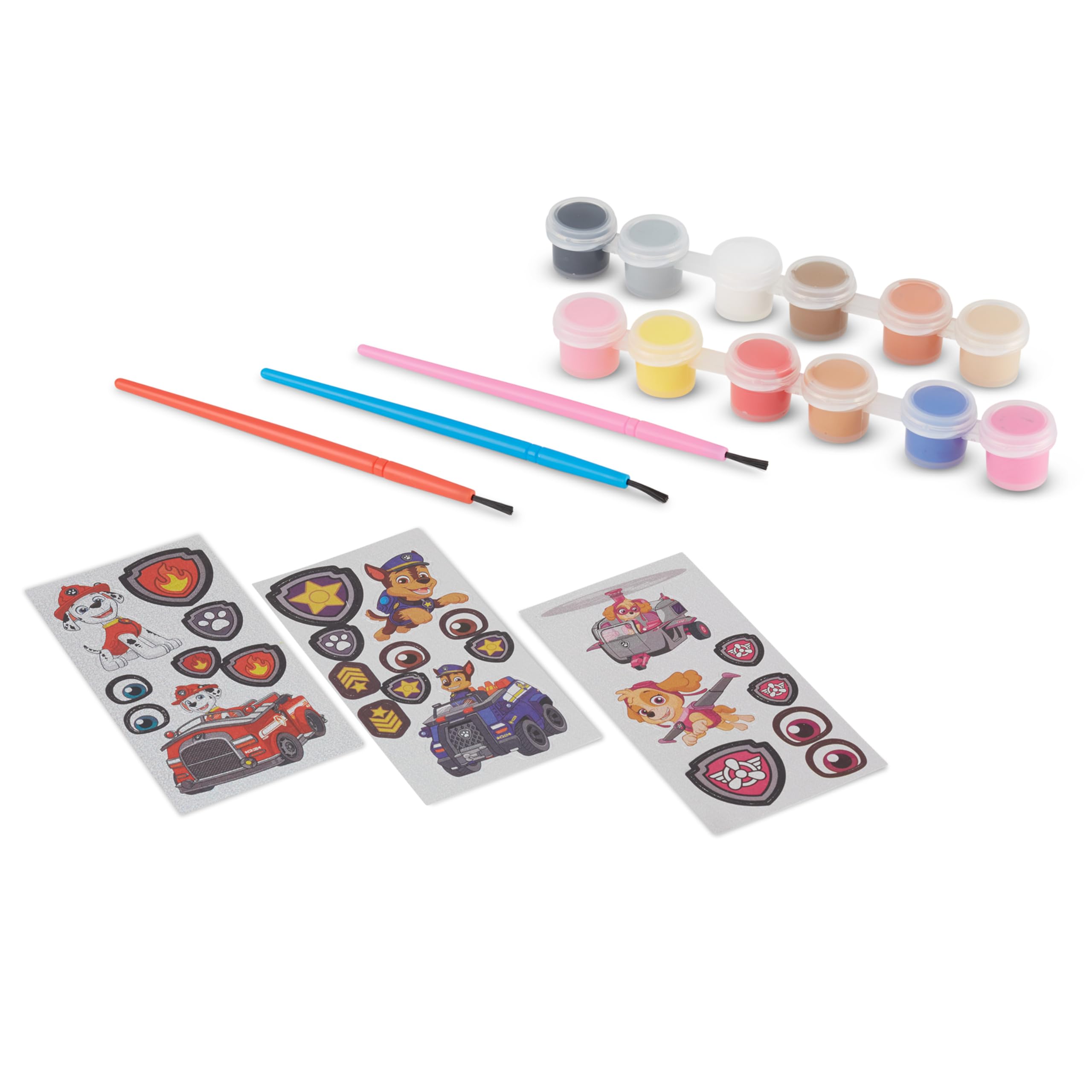 Melissa & Doug PAW Patrol Craft Kit - 3 Decorate Your Own Pup Figurines for Boys and Girls, PAW Patrol Painting Set, Activity for Birthday Parties, Ages 6+