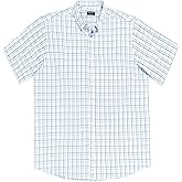 Double Pump Big and Tall Shirts for Men Short Sleeve Button Down Shirts from Size XL(T) to 6XL (T) Cotton