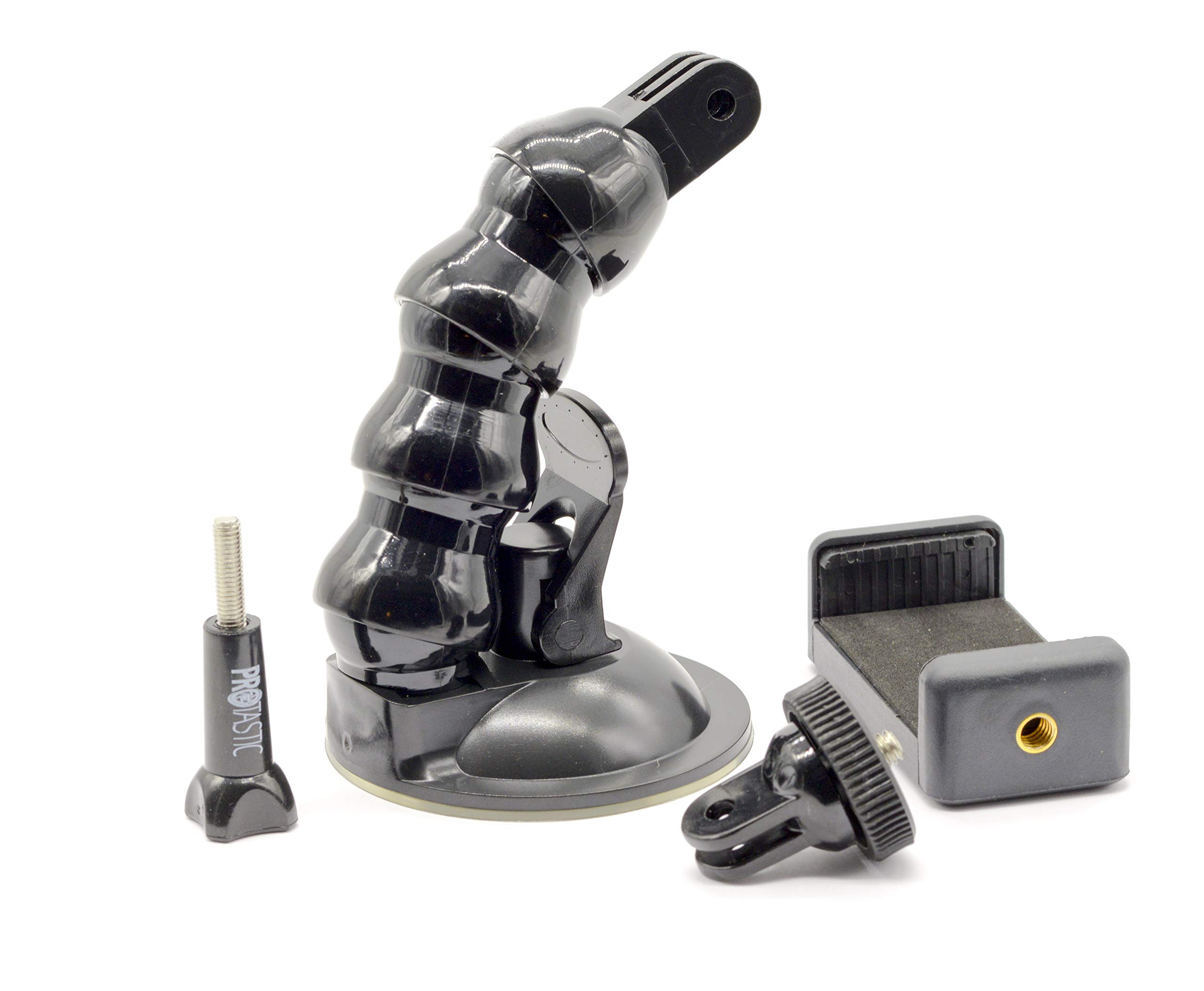 PROtastic® 7cm Suction Cup Flexible Gooseneck Mount for Compact Cameras, Phones, Gopro Hero and SJCAM Action Cameras