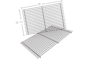 Htanch SG528(2-Pack) 19 1/2" 18 Cross rods Stainless Steel Cooking Grates for Weber Genesis E-310 E-320 E-330 S-310 S-320 S-330 EP-320 ESP-310 ESP-320 Gas Grills,DCS and Uniflame Gas Grill Models