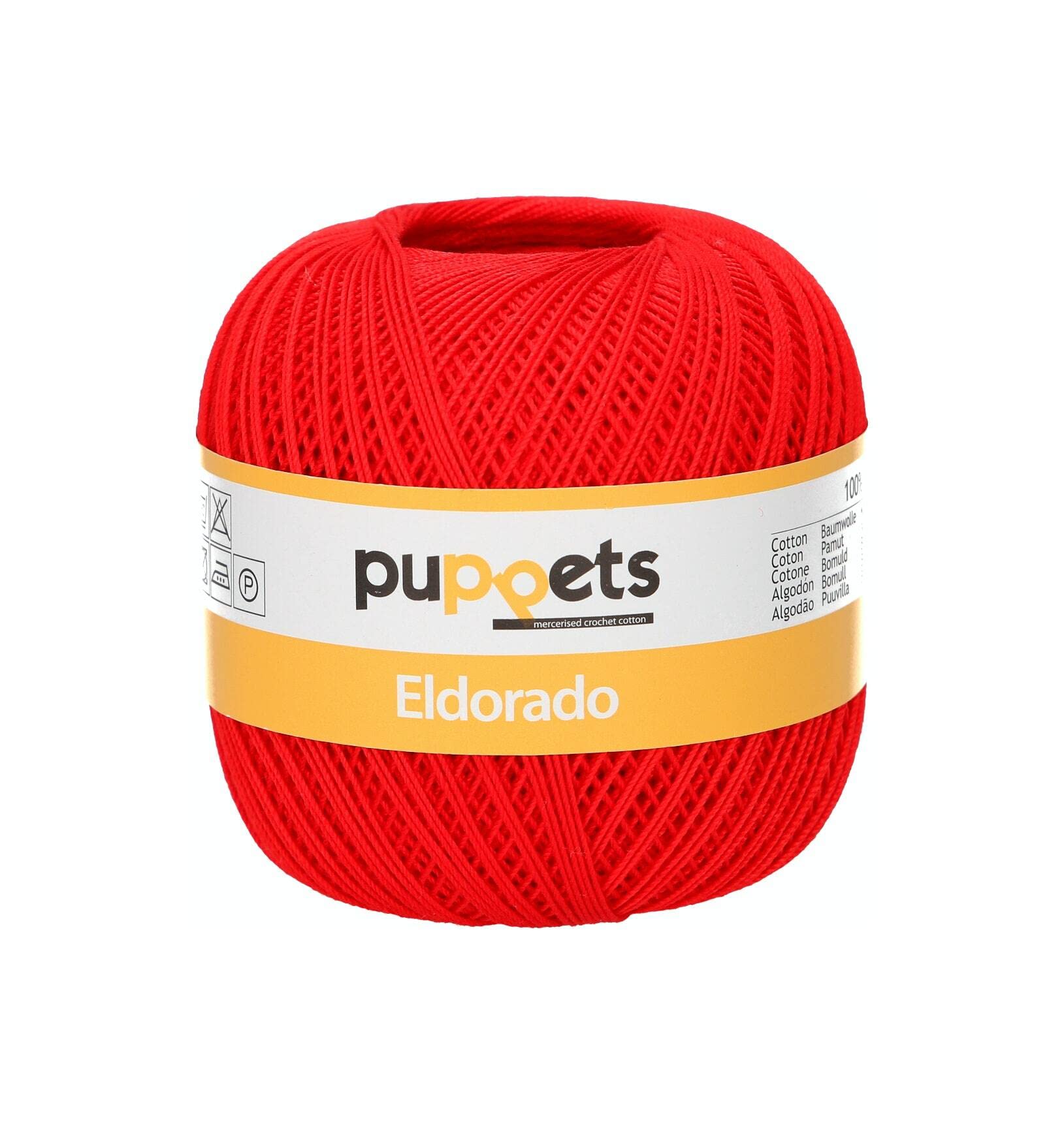 Puppets Crochet Yarn, Cotton, 7046, Red โ image 1