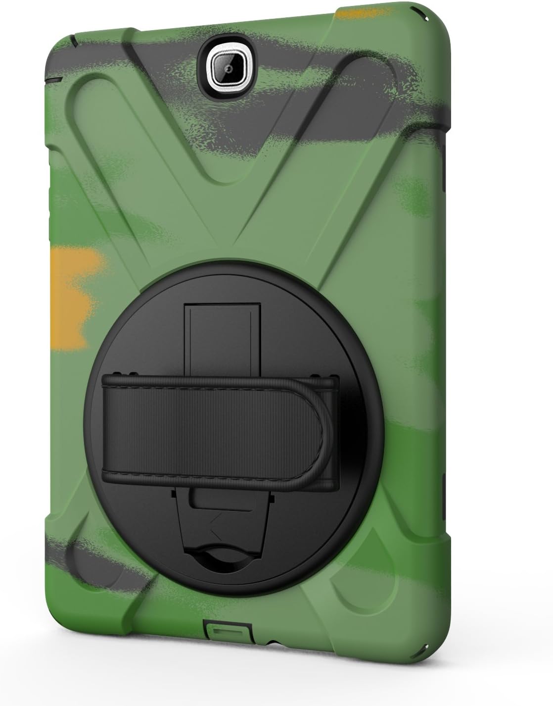TianTa Galaxy Tab A 9.7 Case SM-T550 with Screen Protector, Three Layer Rugged Heavy Duty Shockproof Protective with Handle Strap, Shoulder Belt & Rotating Kickstand for Galaxy Tab A 9.7 - Camouflage