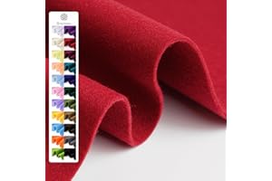 GRAINEAR Red Soft Felt Fabric Sheet, 18" x 36", 1.6mm Thick - Premium Craft Felt for Sewing, DIY Projects, Embroidery, Decoration - Durable & Fade Resistant