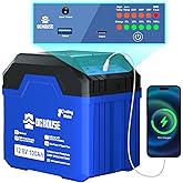 DC HOUSE 12V 100Ah 3.0 Trolling Motor Marine Battery, Bluetooth & Low Temp Cut-Off with SOC Status Indicators, USB-A, DC, USB