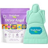 Truly Free Dryer Angel - Natural Dryer Sheet Alternative - 1 Pack + 1 Fill | Signature Scent, Plant-Based, Reusable Fabric Softener Booster Sheets, Designed for Babies &amp; Sensitive Skin