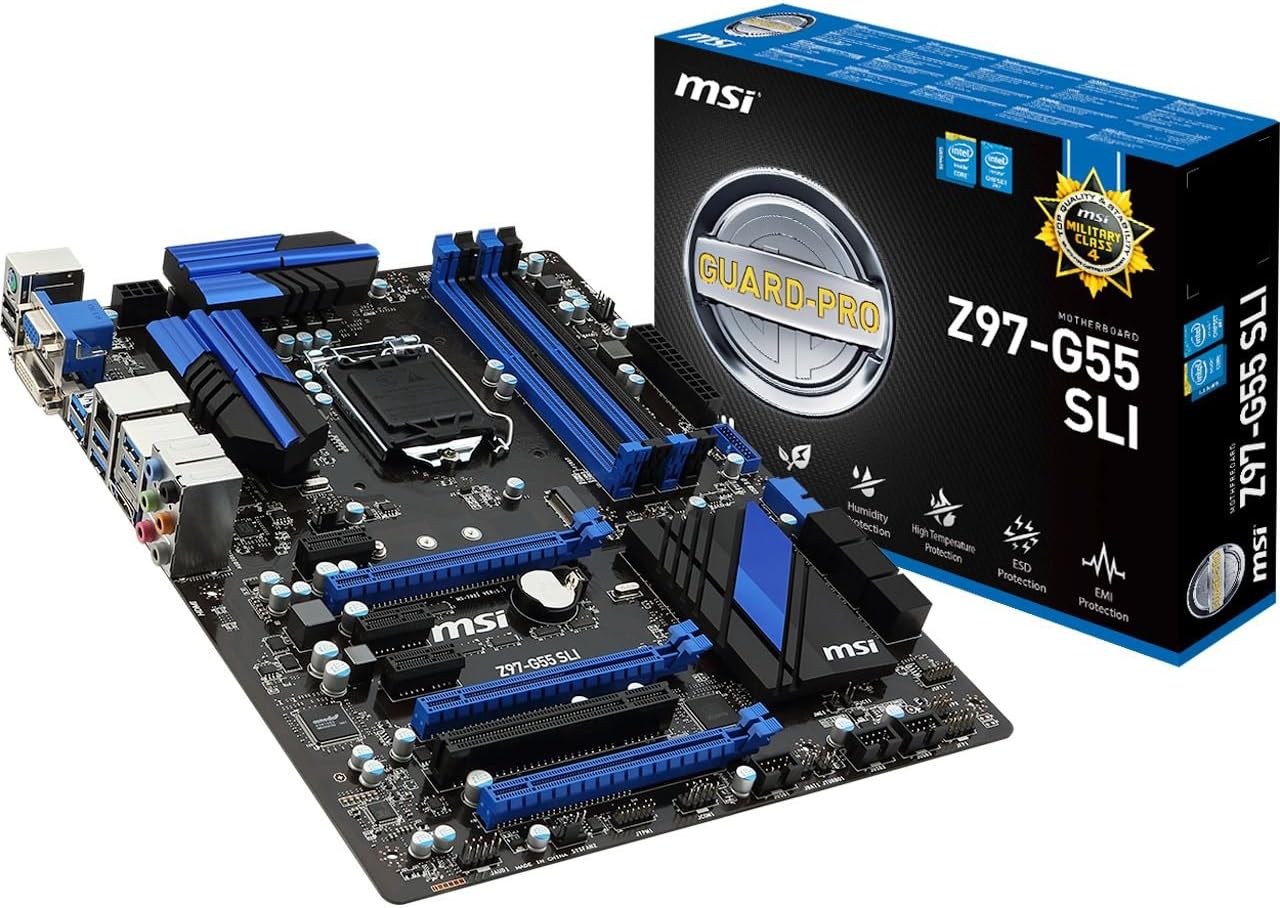 MSI Z97-G55 SLI Intel LGA1150 Z97 ATX Motherboard (4x DDR3, 10x USB3.0