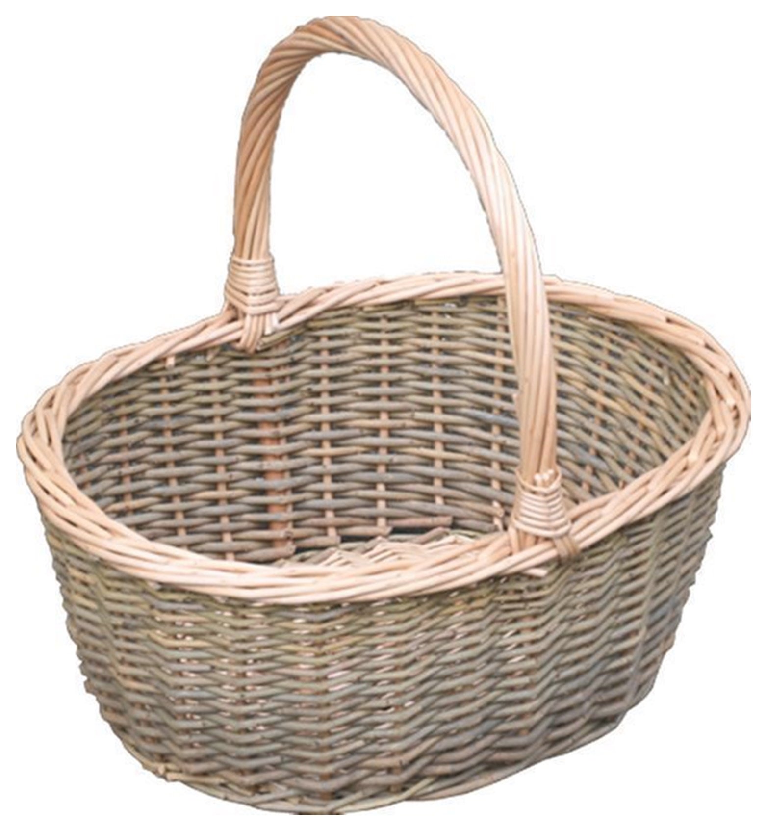 Red Hamper Small Green Willow Hollander Shopping Basket, Wicker, Brown, 28 x 33 x 14 cm