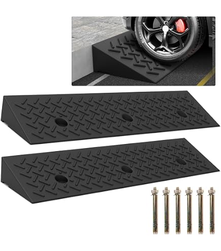 thumbnail image 2 of Heavy Duty 3-Pack Rubber Driveway Curb Ramps - 48x16x2.6, 15 Tons Capacity Each 2 of 6