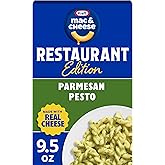 Kraft Mac &amp; Cheese Restaurant Edition, Parmesan Pesto, 9.5 oz | Restaurant Edition Macaroni &amp; Cheese, Gemelli Pasta, Herby Pesto &amp; Real Parmesan, Restaurant-Quality at Home, 4 Servings
