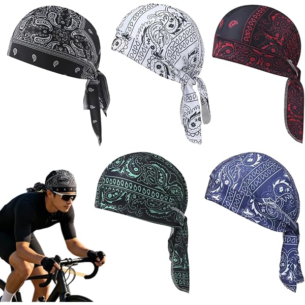 Amazon.com: Velexia Elastic Cycling Sports Cap, Paisley Cooling